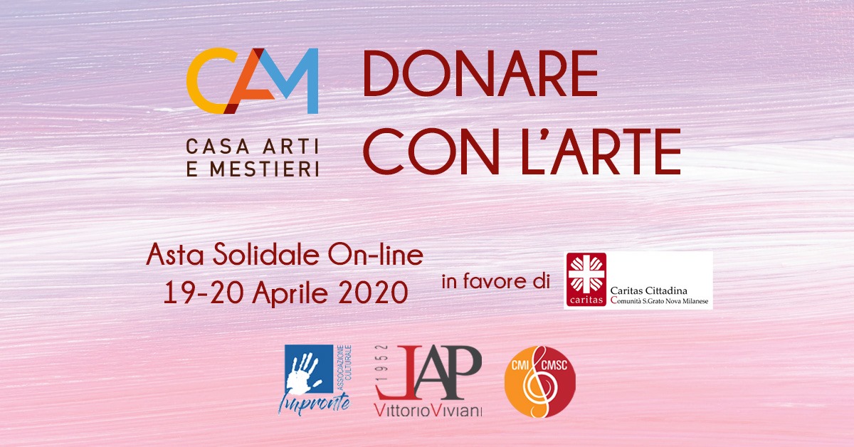 Donare con l’arte! Asta solidale on-line 19 e 20 aprile 2020